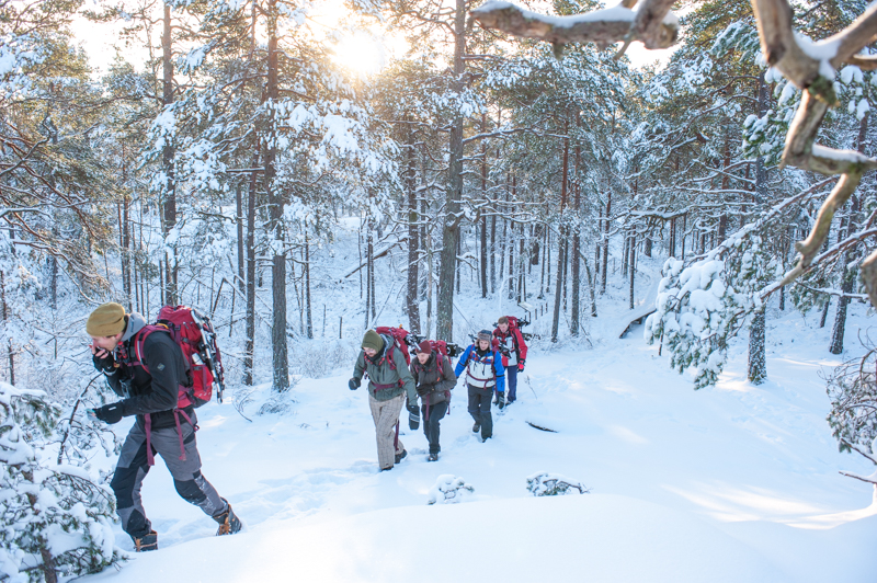 Snowshoe Hiking Stockholm Winter - www.thegreentrails.com